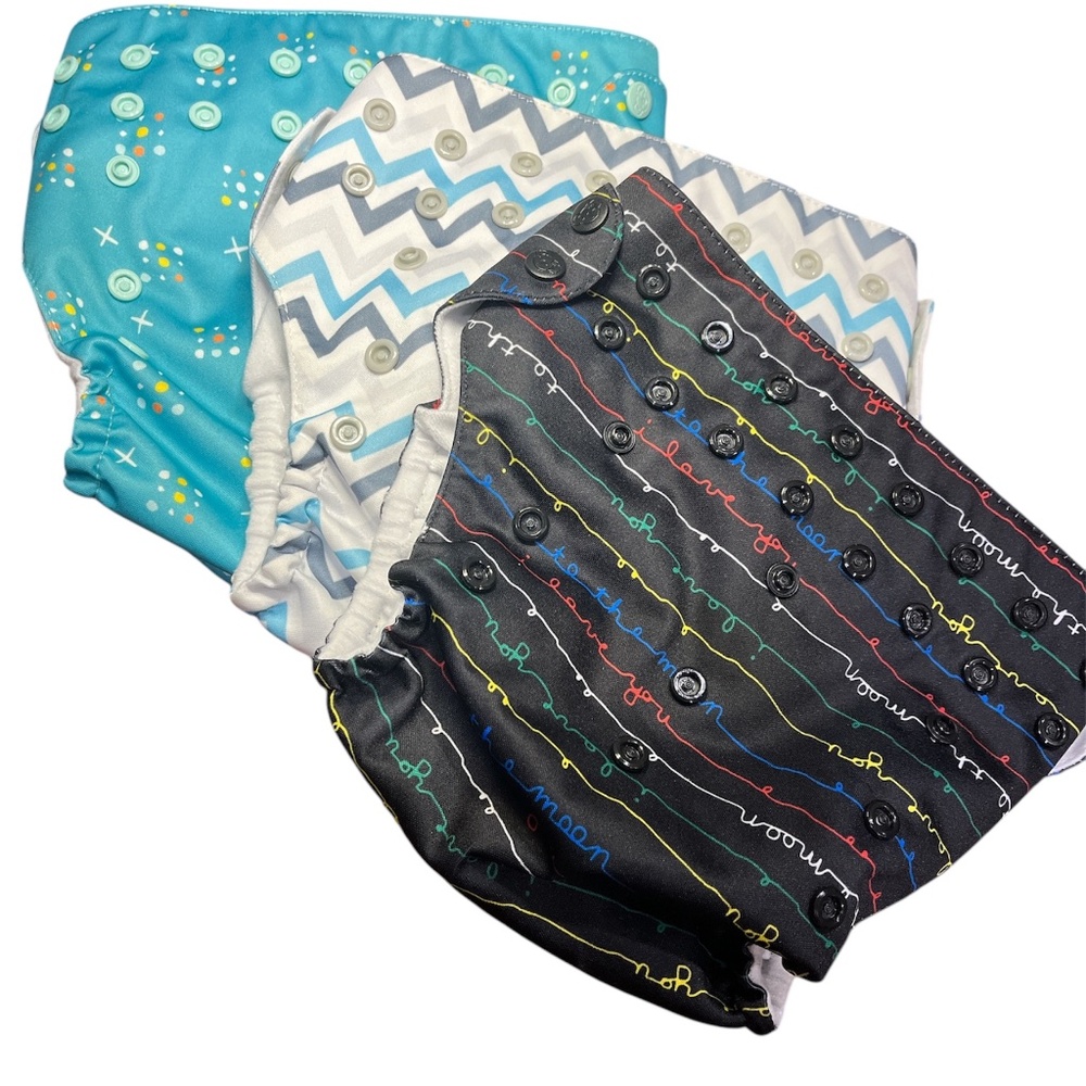 Momma Koala LOT OF 3 - Cloth Diaper Covers w/o insert and w/o tags - but New